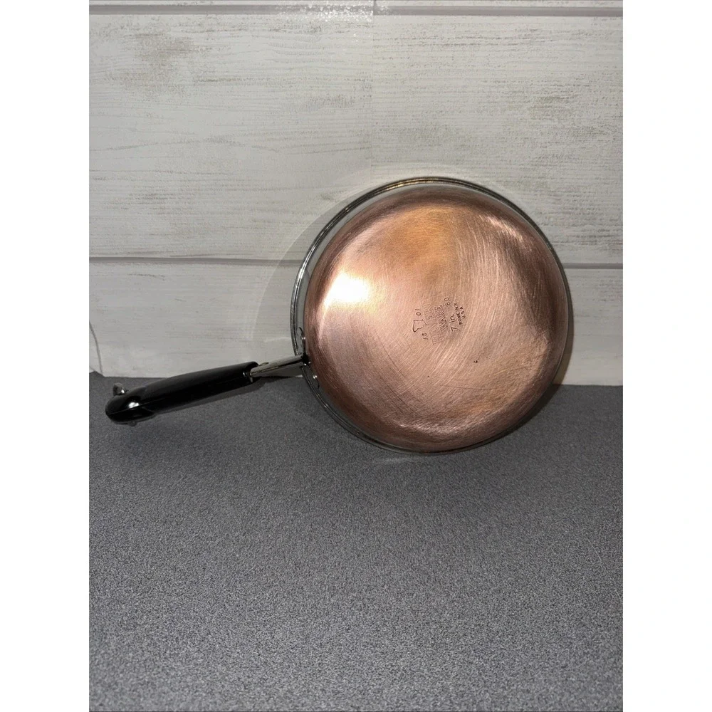 Revere‎ Ware 1801 Copper Bottom 7 inch Frying Pan No Lid Vintage Stainless Steel